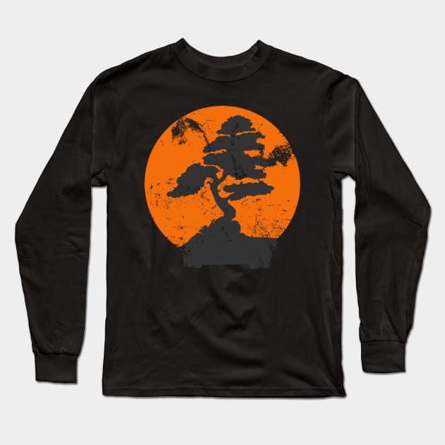 Miyagi Banzai Tree Karate Kid Patch Long Sleeve T-Shirt by gani90